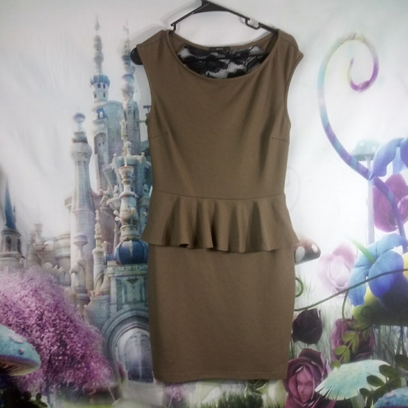 🌺 Soprano brown and black lace back dre - Picture 2 of 8